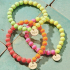 54633mix11 Armband Add Some Neon Roze.Geel
